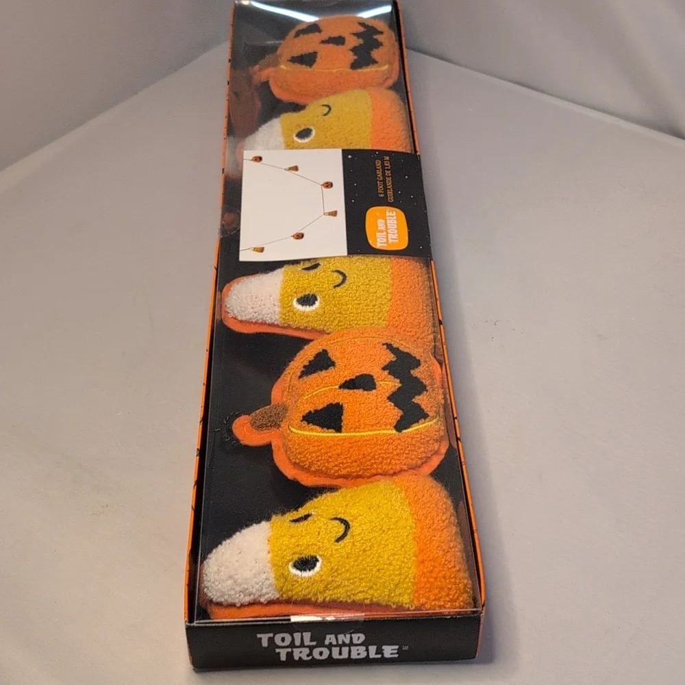 Toil & Trouble Candy Corn & Jack O'Lantern 6 Foot Halloween Garland